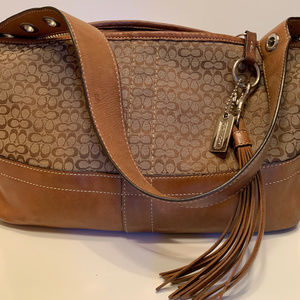 Leather Coach Handbag Tote